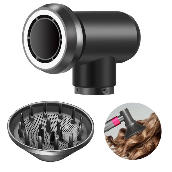 waxworq Diffuser & Adaptor for Dyson Airwrap Attachments, Diffuser Hair Dryer for Converting Curling Iron Styler to A Hair Dryer