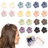 Ivyu Small Claw Hair Clips for Women Girls - 20 Pcs Mini Claw Clips for Thin Hair Tiny Flower Hair Clips Strong Hold Cute Jaw Clip Nonslip Hair Styling Accessories with Box (Mixed)