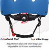 Kids Bike Helmet, Adjustable and Multi-Sport, from Toddler to Youth, 3 Sizes (Blue)