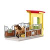 Schleich Farm World, Horse Toys for Girls and Boys, Horse Stall Set with Iceland Pony Stallion Toy Figure