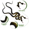 9 Pieces Rubber Snakes Realistic Fake Snake Black Snakes for Pranks, Scary Games, Novelty Party Favors (Black)