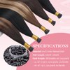 MAXITA I Tip Hair Extensions Human Hair,50g/50s Dark Brown 20 InchItip Human Hair Extensions Comfortable Wear, Invisible & Natural Cold Fusion, 100% Remy Human Hair Itip Keratin Hair Extensions
