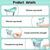 Eye Wash Cup Portable Eye Care Cleaner Kit Silicon Manual Air Pressure Eye Cleaning Cup Tool Eye Flush Rinse Cups with Transparent Storage Container for Clean Dust Makeup Irritants Soothing Tired Eyes