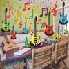 30 Pcs Guitar Party Hanging Swirls Decorations for Guitar Birthday Party Decorations Hanging Music Notes Booth Props Musical Instrument Hanging Swirls for Music Rock and Roll Party Baby Shower