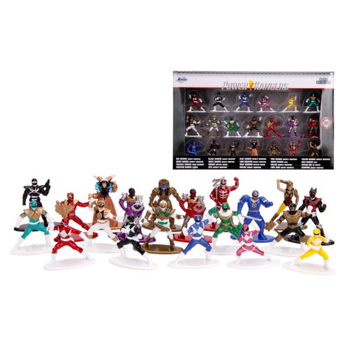 Jada Toys Power Rangers 1.65" Die-cast Metal Collectible Figures 20-Pack, Toys for Kids and Adults, Silver