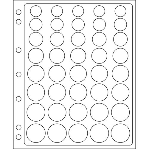 Lighthouse Album Pages for Euro Coins - Fits 5 Euro Coin Sets per Page (Set of 2 Pages)