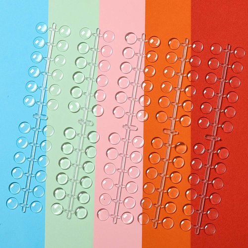 120 Pcs False Nail Display Tips Nail Art Display Chart Nail Art Color Display Tips Tool with Adhesive Sticker for Nail Polish Training Practicing (Transparent)