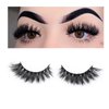 Miss Kiss 1 Pair Lashes 3D Mink Lash Natural Look Eye Lashes Soft Fluffy False Lash Cat Eye Fake Eyelashes Wispy Handmade Eyelash Strips Pack Can be Reusable 12 MM MK27