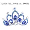 JAKAWIN Girls Crystal Rhinestone Hair Comb Christmas Tiara Crown Headpiece Birthday Gifts Hair Accessories (Blue)