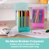 LockerMate Crayon Box with Sharpener Holds 24 Crayons, Assorted Color, Pack of 1