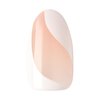 KISS imPRESS No Glue Mani Press On Nails, Design, On My Mind', White, Medium Size, Almond Shape, Includes 30 Nails, Prep Pad, Instructions Sheet, 1 Manicure Stick, 1 Mini File