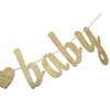 Welcome Baby Gold Glitter Banner- Baby Shower,Pregnancy Announcement, Gender Reveal Party Supplies (Gold)