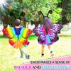 IROLEHOME Kids Fairy-Butterfly-Wings-Costume for Girls Toddler Dress-Up Clothes Tutu Antenna Mask Halloween Gifts Party Toys