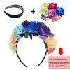 SIQUK 14 Pieces Satin Headbands 1 inch Headband Colorful Plain Headband DIY Craft Headbands for Women and girls