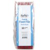 ForPro Professional Collection Pedicure Paddle Foot File, Double-Sided Foot File for Heels, Disposable & Sanitizable, 80/120 Grit, Red, Pack of 12