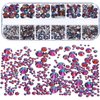 Dowarm 2650PCS Glue Fix Flatback Crystal Rhinestones Gems, 6 Sizes 1.5mm - 6.5mm, Non Hotfix Glass Flat Back Crystals Loose Gemstones for Crafts Nail Face Art Clothes Jewels (Blue Flame)