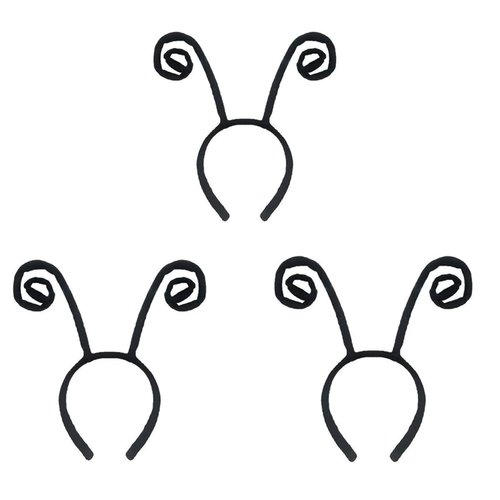 AISIBO Butterfly Antenna Headband, 3PCS Costume Hair Band for Women, Black Velvet Antenna Headband Bulk for Halloween Party Cosplay Dress Up Pretend Play Accessory