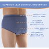 Wearever Men’s Incontinence Briefs for Bladder Control with Super Absorbency - Reusable & Washable Leak Proof Underwear for Men (Single Pair) (Gray) (L) (Waist 38-40")
