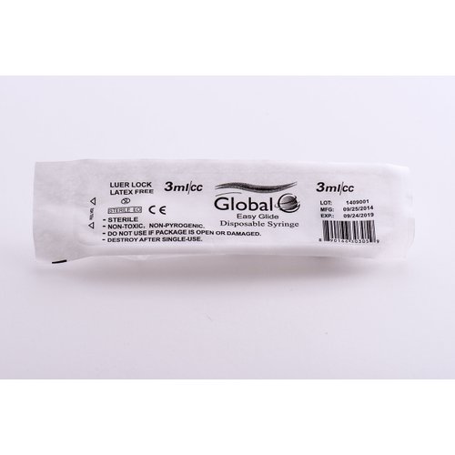 (Qty 200) EASY GLIDE 3cc Luer Lock Syringe (No Needle)