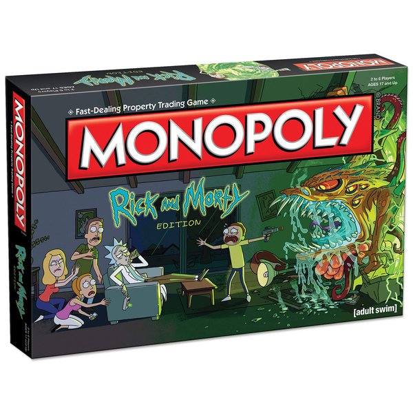 Monopoly Rick and Morty Board Game | Based on the hit Adult Swim series Rick & Morty | Offically Licensed Rick Morty Merchandise | Themed Classic Monopoly Game