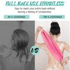 Back Scrubber for Shower Exfoliating Washcloth Back Cloth Body Extended Length Scrubber Towel Nylon Exfoliating Stretchable Pull Strap Wash Cloth for Bath Body Scrub Washcloth 2 Pack (Pink,Mint)