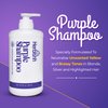 Herbishh Purple Shampoo for Blonde, Silver & Highlighted Hair, Eliminates Yellow & Brassy Undertones, Deep Cleansing Shampoo, Frizz Control & Color Protection, 100% Vegan & Sulfate Free, 16.9 fl. Oz