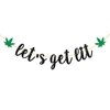 Helewilk Let's Get Lit Banner, Marijuana Theme Birthday/420 Birthday/Dope Birthday Party Decoration, Marijuana Pot Leaves Garland for Dope Birthday Weed 420 Party Supplies
