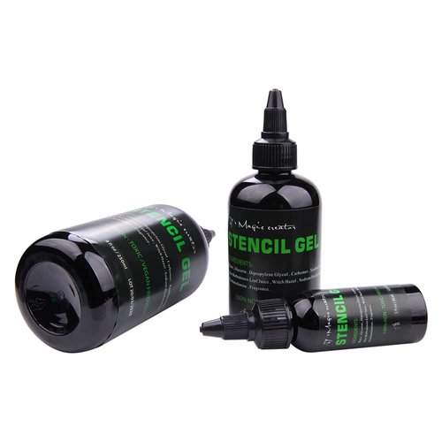 Illusionist Magic Creator Tattoo Stencil Transfer Gel Solution- Produces Dark & Clean Stencils - Lasts All Day (4 Ounce)
