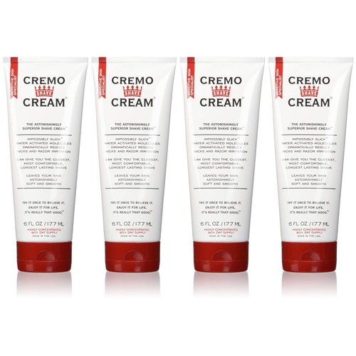 Cremo Original Shave Cream, Astonishingly Superior Shaving Cream for Men, 6 Fluid Ounce (4 Pack)