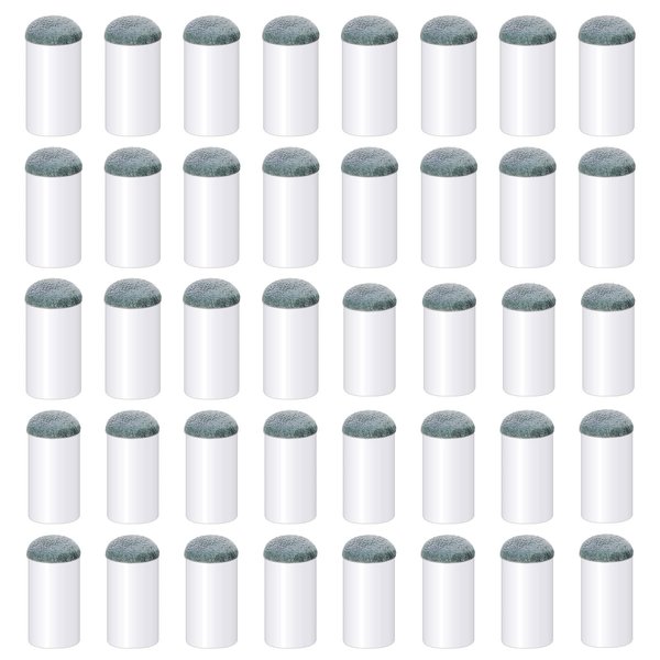 Pengxiaomei 40pcs Slip On Pool Cue Tips, 2 Sizes Billiard Cue Tips Slip-On Cue Tip Pool Cue Tips Replacement Kit (12mm/13mm, Each Size 20pcs)