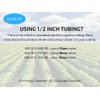 Habitech 2-Pack In-Line Barbed Ball Valve for 3/4 Inch Tubing - Regulate and Shut-Off/On Water Flow