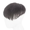 WeKen Short Toupee for Men Hair Topper Wig Clip in Crown Hair Extensions Mens Hair Piece for Covering White Loss Hair Daily Wear