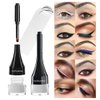 LSxia 2-in-1 Gel Eyeliner Set, Tattoo Eyeliner Waterproof High Pigment Eyeliner Gel Eye-liner Pot Cream Eyeliner Makeup with Eyeliner Brush (White)