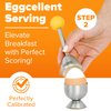 Eparé Egg Topper Cutter - Egg Cups & Holder for Soft Boiled Eggs - Egg Cracker Tool Set - Stainless Steel Soft Boiled Egg Cutter - Egg Spoons for Soft Boiled Eggs