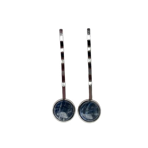 Gemstone Hair Pin Set (Sodalite)