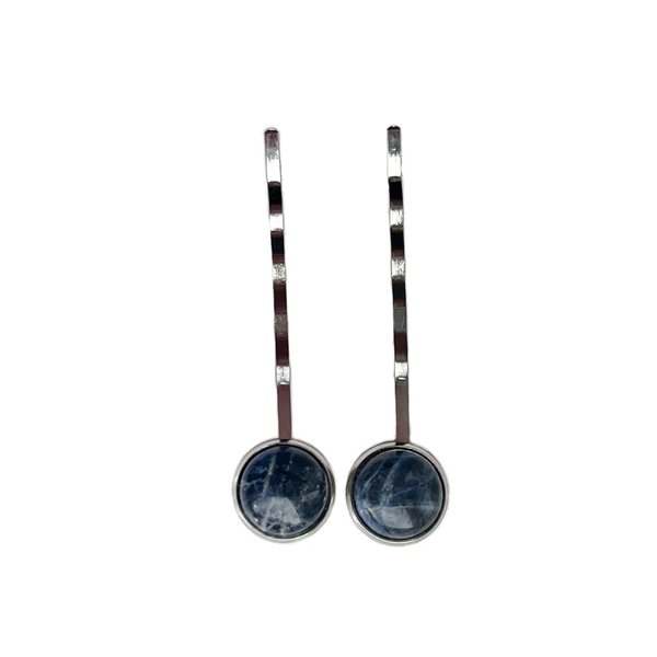 Gemstone Hair Pin Set (Sodalite)