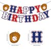 Baseball Birthday Party Decorations, Baseball Themed Party Decorations Include Happy Birthday Banner Baseball Hanging Swirls and Honeycomb Centerpiece Baseball Party Supplies