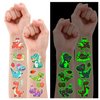 Partywind Luminous Dinosaur Temporary Tattoos for Kids, 155 Styles Glow Dinosaur Party Supplies Special for Kids Prizes Goodie Bag Stuffers, Dinosaur Birthday Party Decorations for Children