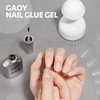 GAOY Gel Top Coat and Nail Glue Gel Set, 2 Pcs 16ml Clear Glossy No Wipe Combination for UV Light Cure Gel Nail Polish