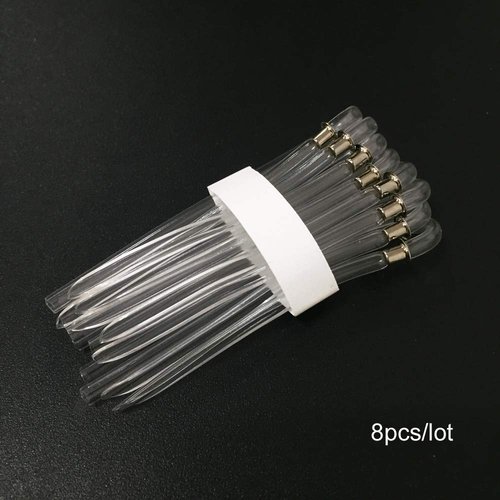 8pcs/lot Size #13 Preformed BTE Earmold Hearing Aid Tubes (3.2 * 2mm with metal tube lock)