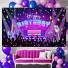 Avezano Karaoke Party Decorations Karaoke Backdrop Music Happy Birthday Party Banner Guitar Rock and Roll Birthday Photography Background for Kids Adults 70.8x43.3