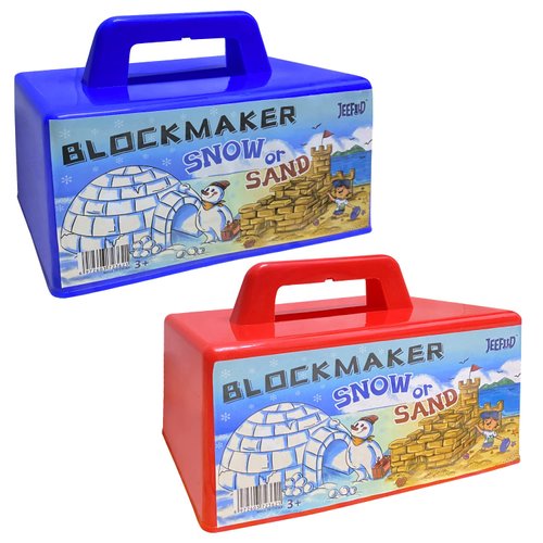 JEEFUD Snow Block Maker, Sand Castle Mold, Beach Snow Building Kit Toys for Kids, 2 Pack (Blue&Red)