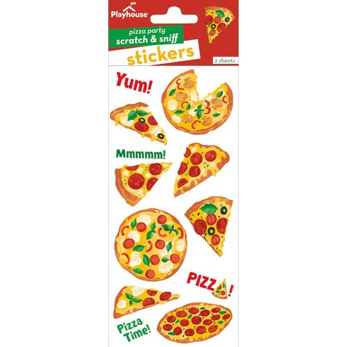 Playhouse Pizza Party Pizza Scented Scratch & Sniff Sticker Sheets - 1 Pack