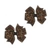 Cheetah Print Toddler Hair Bow Set
