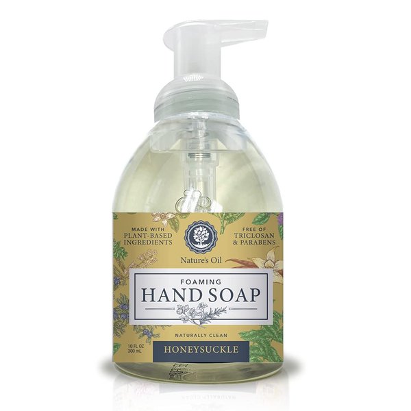 Nature's Oil Foaming Hand Soap, Honeysuckle, 10 Fluid Ounces (Single Unit)