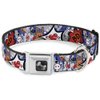 Buckle-Down Seatbelt Buckle Dog Collar - BD Cartoon - 1" Wide - Fits 9-15" Neck - Small