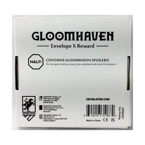 Cephalofair Games: Gloomhaven: Envelope X Reward - Non-Descript Product to Use with Gloomhaven Board Game, Expansion Accessory