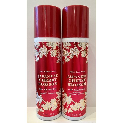 2 x JAPANESE CHERRY BLOSSOM Bath Body DRY SHAMPOO Hair Product 3.3 oz