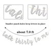 RoadSea Talk Thirty to Me Banner - 30th Birthday Party Garland Supplies- Thirty Birthday Party Decorations - Silver Glitter