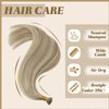 YoungSee I Tip Hair Extensions Human Hair Blonde Itip Human Hair Extensions Blonde with Dark Ash Blonde Highlights Blonde I Tips Real Hair Extensions 18 Inch 60 Strands 50g Pre Bonded Hair Extensions
